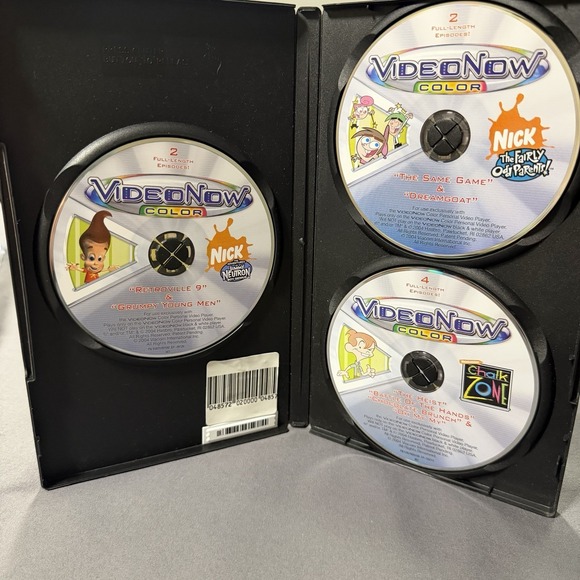 Hasbro Video Now Color Nickelodeon Spongebob Jimmy Neutron 3 PVD Disc Pack - Picture 3 of 3